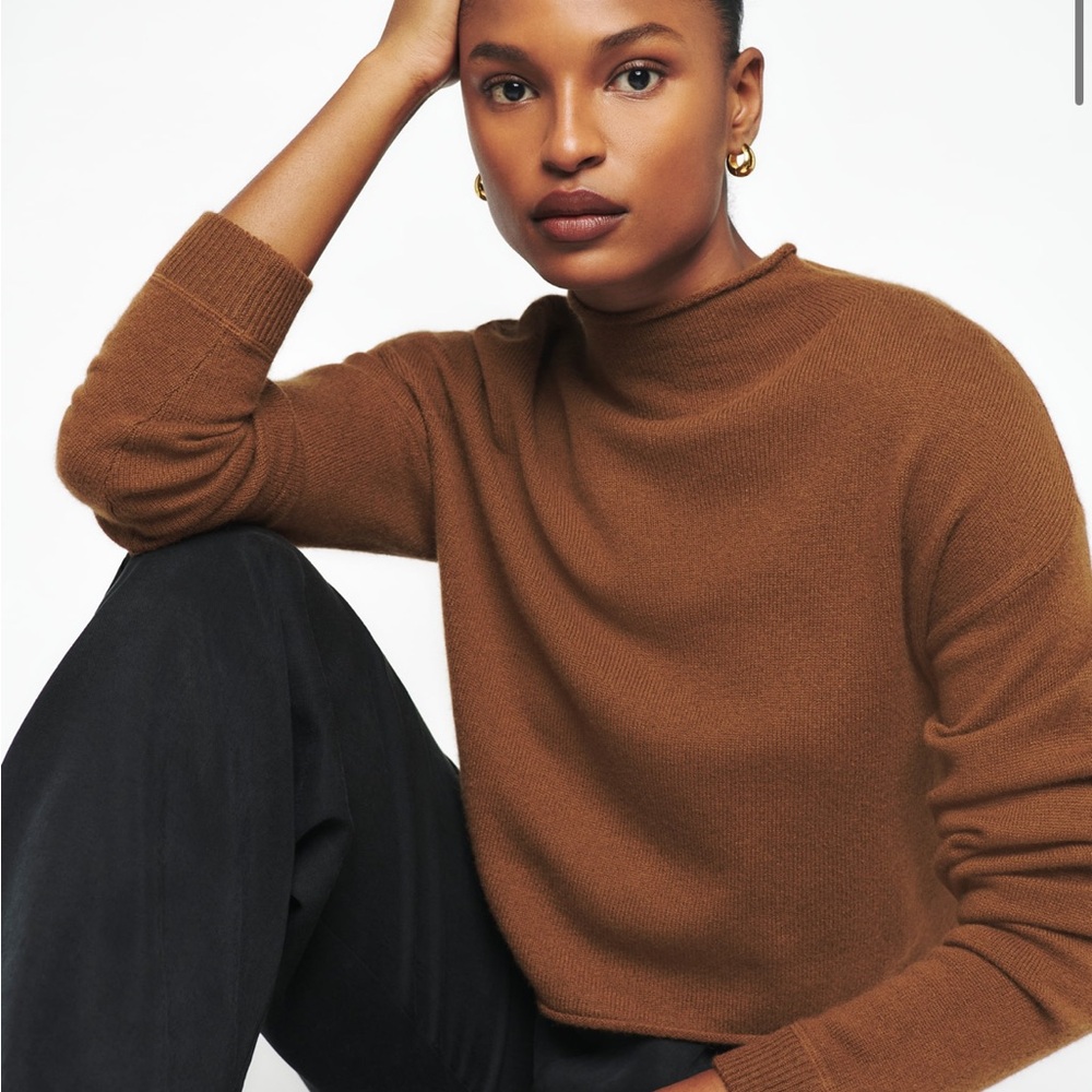Reformation rush cashmere cropped sweater